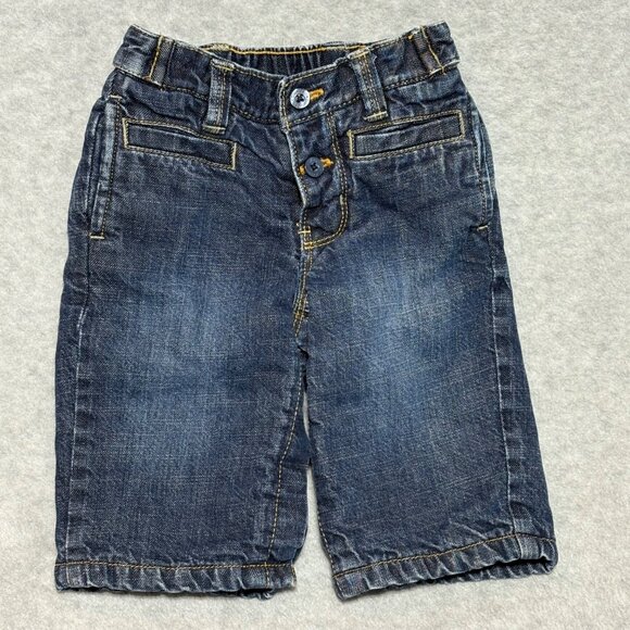 Infant Baby Girl 6-9 M Flannel Fleece Lined Jeans Lot of 2 pants - Picture 7 of 11